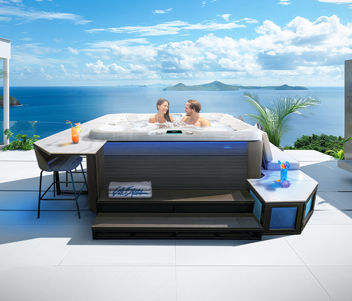 Calspas hot tub being used in a family setting - Menifee